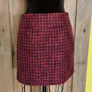 The Limited Pink and Black Tweed Mini Skirt